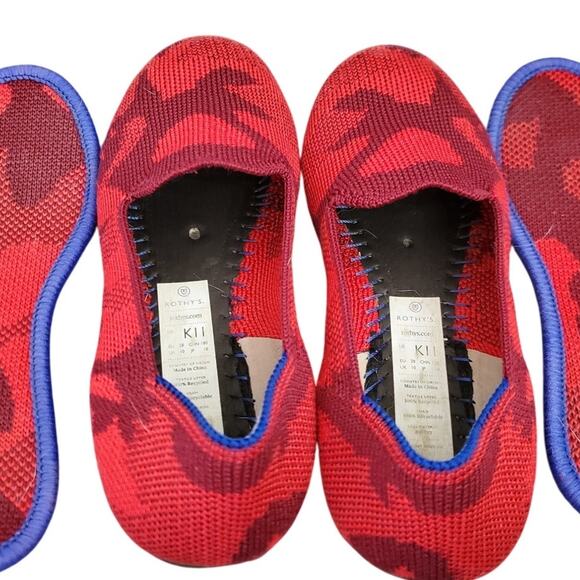 Rothy's Kids Red Camo Loafers, Kids 11 - Picture 5 of 6